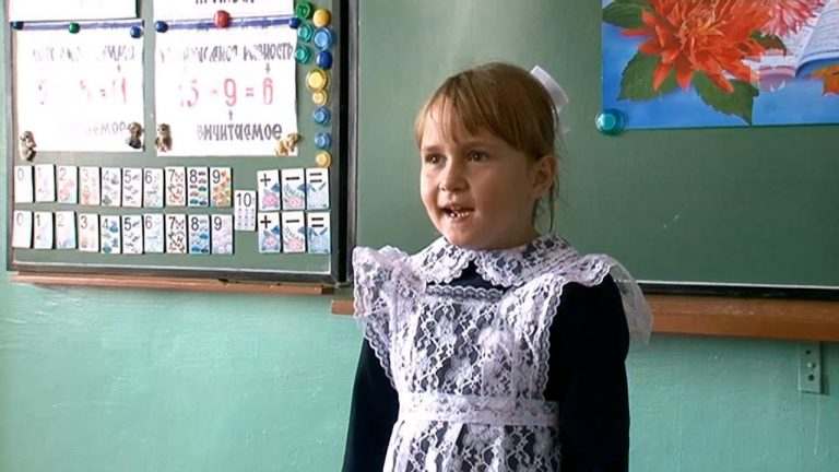 Только одна первоклассница пришла на учёбу в школе села Корфовки