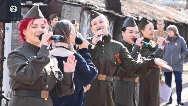 Праздник устроили у дома участника Великой Отечественной войны