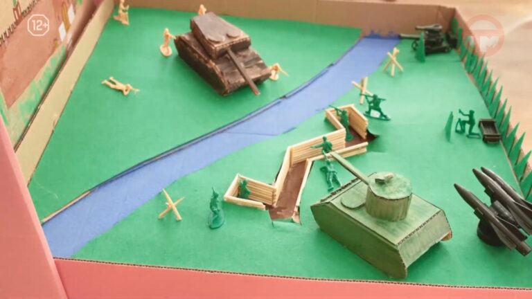 Дошколята представили военные диорамы на конкурсе патриотических проектов