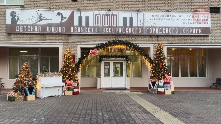 🎻 Оригинальный новогодний декор появился в детской школе искусств Уссурийска
