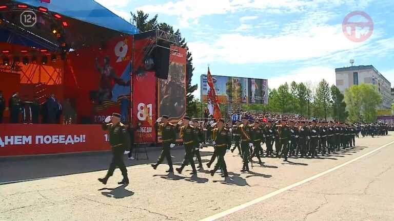 🎗 Парад в честь Дня Победы в Великой Отечественной войне прошёл в Уссурийске